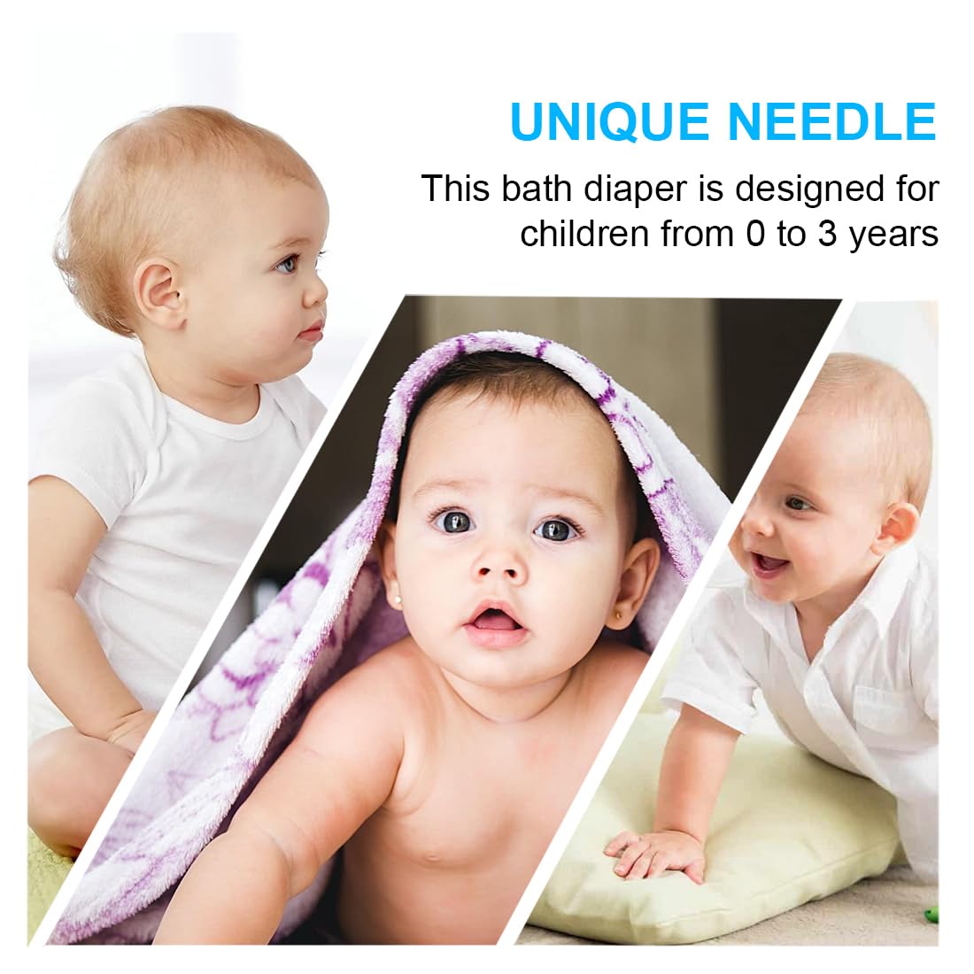 Pannolini nuoto，Pannolino da bagno neonato, pannolino da bambino, pannolino da bagno, pannolino da bagno lavabile (3 pezzi)