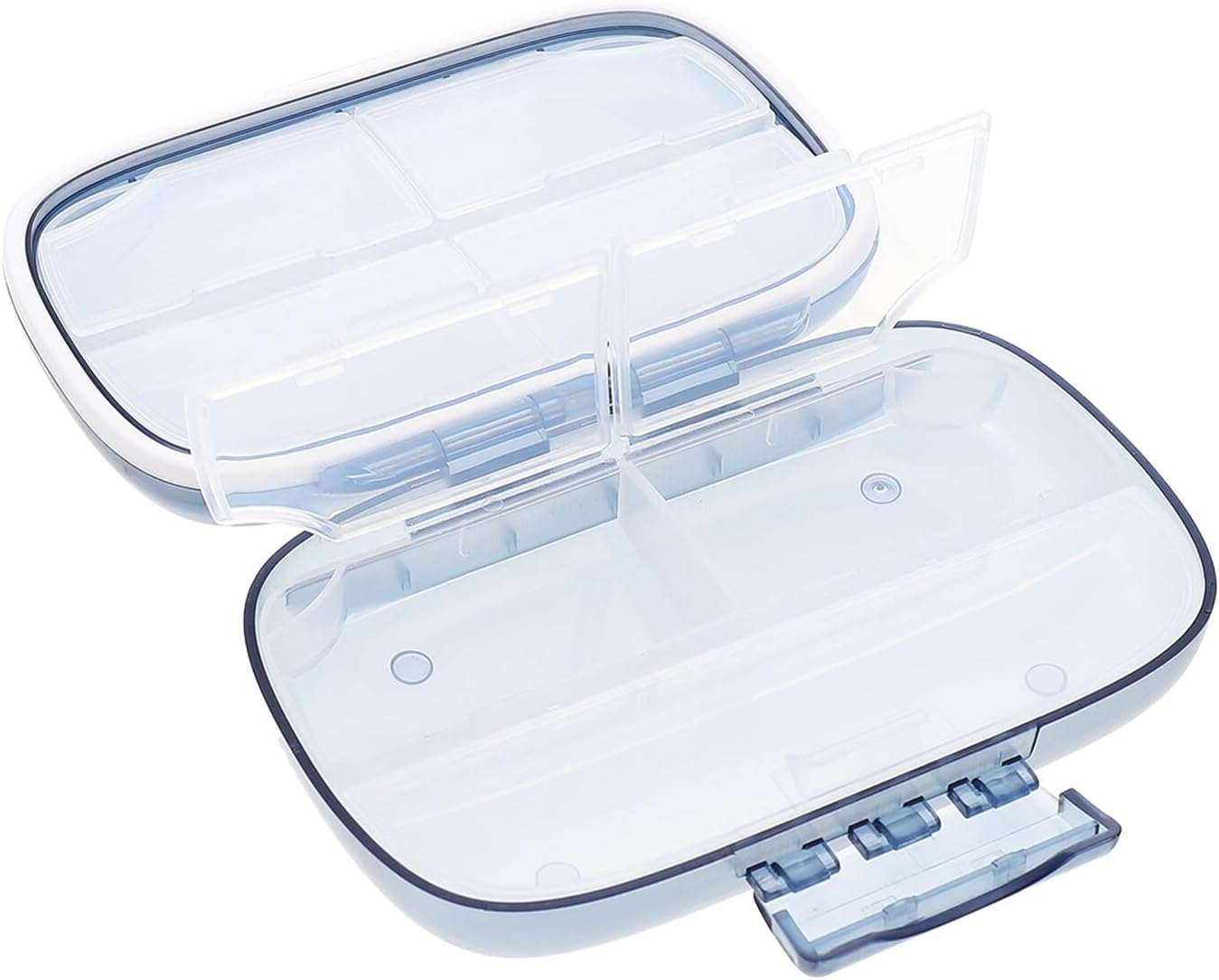 Portable Weekly Pill Organizer Box, Large Capacity 7-Compartment Waterproof Medicine Case, Convenient Multi-Grid Container for Travel and Home Medication Storage