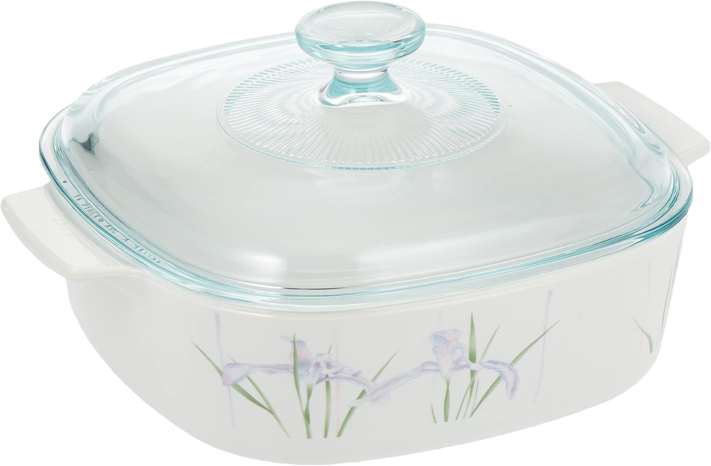 2 Liter Covered Casserole Shadow Iris, White (8888236000313)