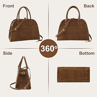 Suede Tote Bag for Women,Women's Suede Purse Vintage Top Handle Bag,Fashion Shoulder Satchel Bag for Office Travel