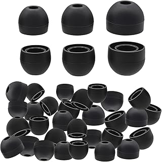 60Pcs Earbud Tips, Ear Bud Tips, Replacement Earbud Tips, Earphone Buds, Ear Bud Replacement Tips, Ear Tips, Earphone Tips, Noise Isolation Cover, for Earphones (Small, Medium, Large)