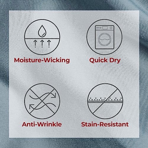 Image of Mellanni Split King Sheets Set - 5 PC Iconic Collection Bedding - Hotel Luxury, Extra Soft, Cooling Bed Sheets - Wrinkle, Fade, Stain Resistant (Split King, Spa Blue)
