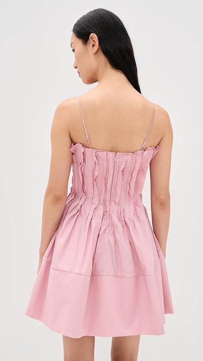 Marques'Almeida Women's Cinched Pleated Mini Dress