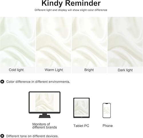 Miniatura 8 de uxcell Paquete de 2 fundas de almohada de satén de seda para cabello y piel, frescas, sedosas, suaves y transpirables, tamaño estándar de 20 x 26