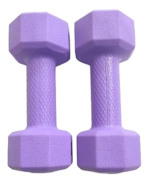 FACTO POWER PVC (Hex Shape) Dumbbells for Home Gym Equipment Fitness Barbell|Gym Exercise|Home Workout | Fitness Kit|Dumbbells Weights for Whole Body Workout - image, photos