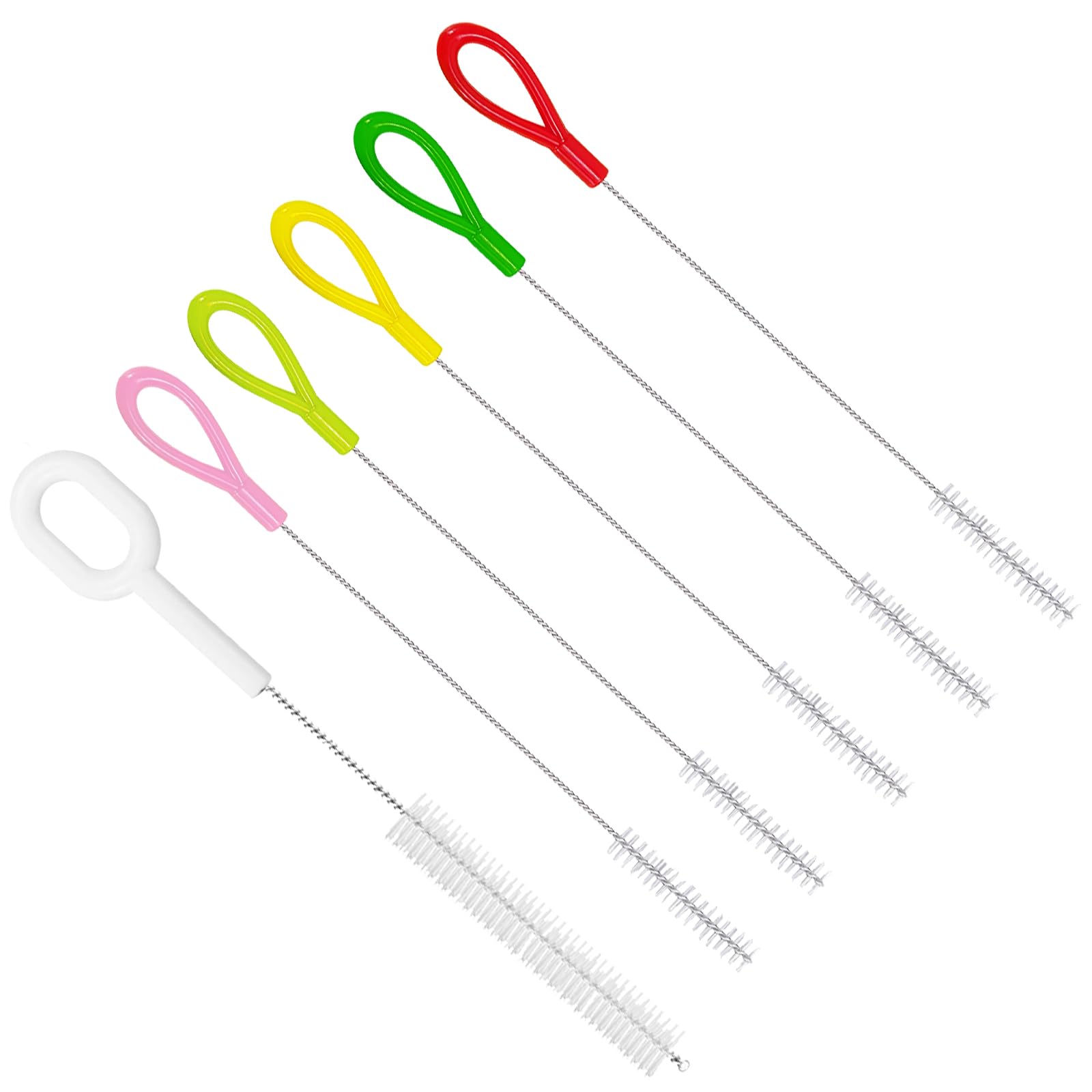 Scovolini Per Bottiglie 6 Colori - Set Spazzole In Acciaio Inox Per Pulizia Cannucce, Tubi, Biberon, Riutilizzabili - Foto 5