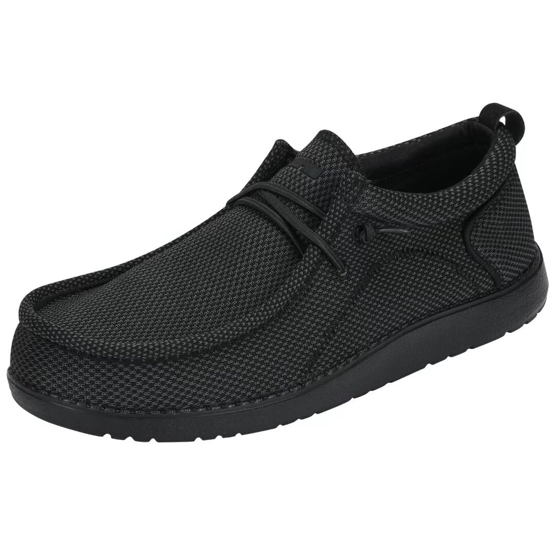 1TAZERO Wide Shoes for Men Slip On Loafers Casual Wide Width Shoes for Men Boat Deck with Arch Support Men's Diabetic Shoes
