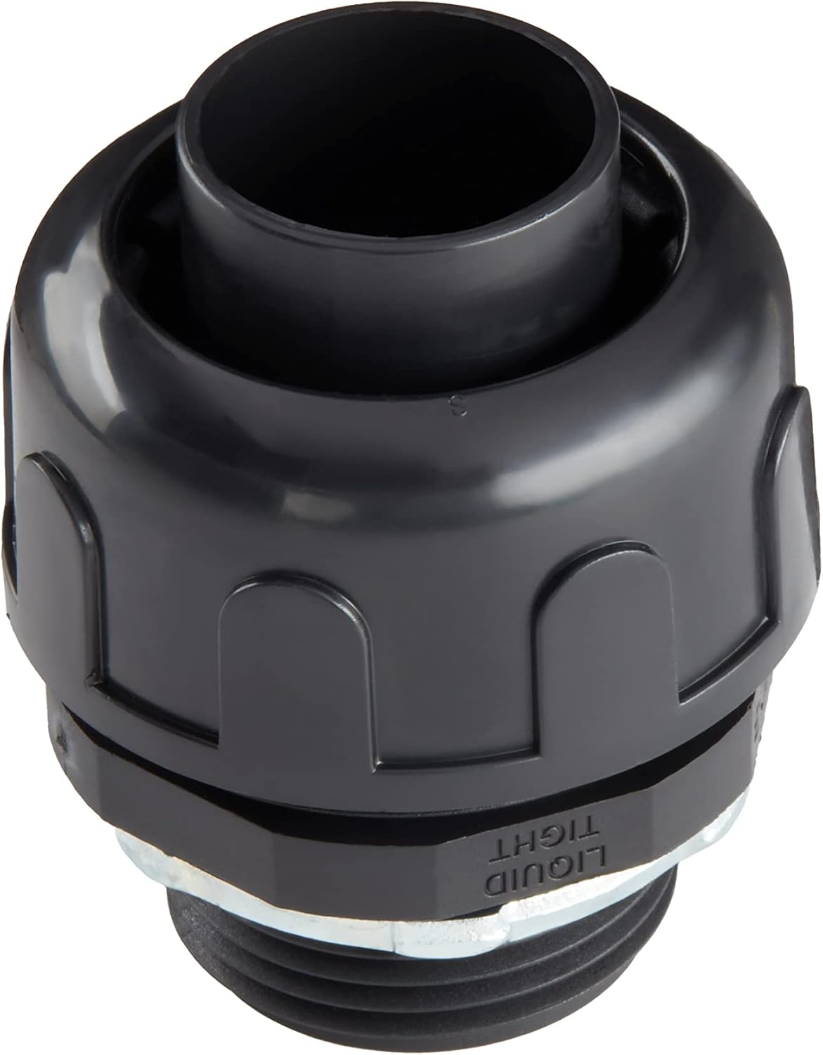 1/2" - Box of 100 - Black UL Listed Non-Metallic Electrical Liquid Tight Conduit Straight Fittings