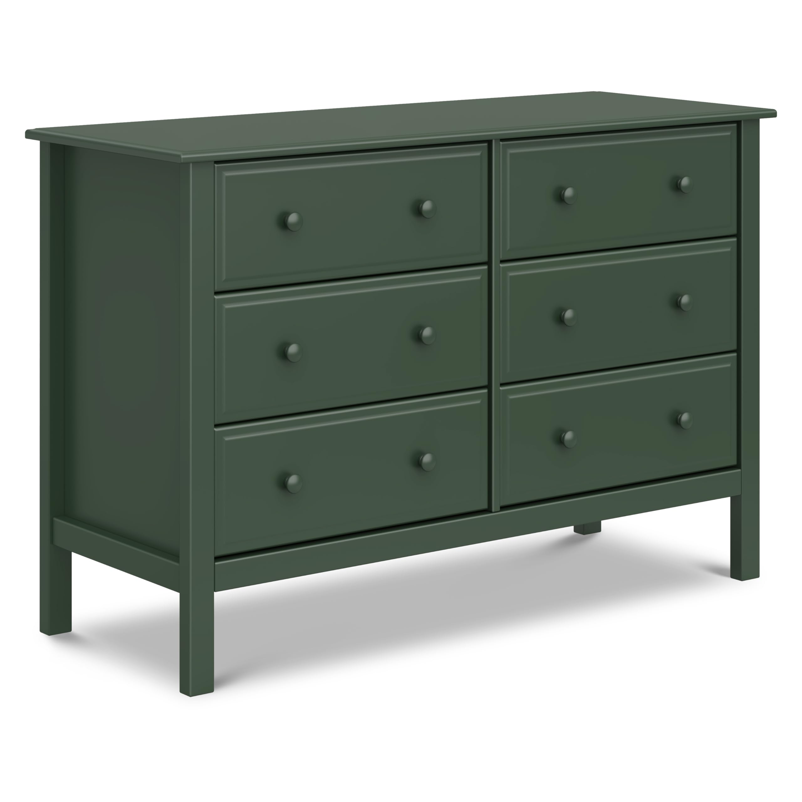 Jayden 6-Drawer Double Wide Dresser with 9 inch Drawer Extension in Forest Green Greenguard Gold Certified | Double Dresser w 6 Spacious Drawers for Nursery - Extra-Deep Drawer Extension - Sm product thumbnail 2