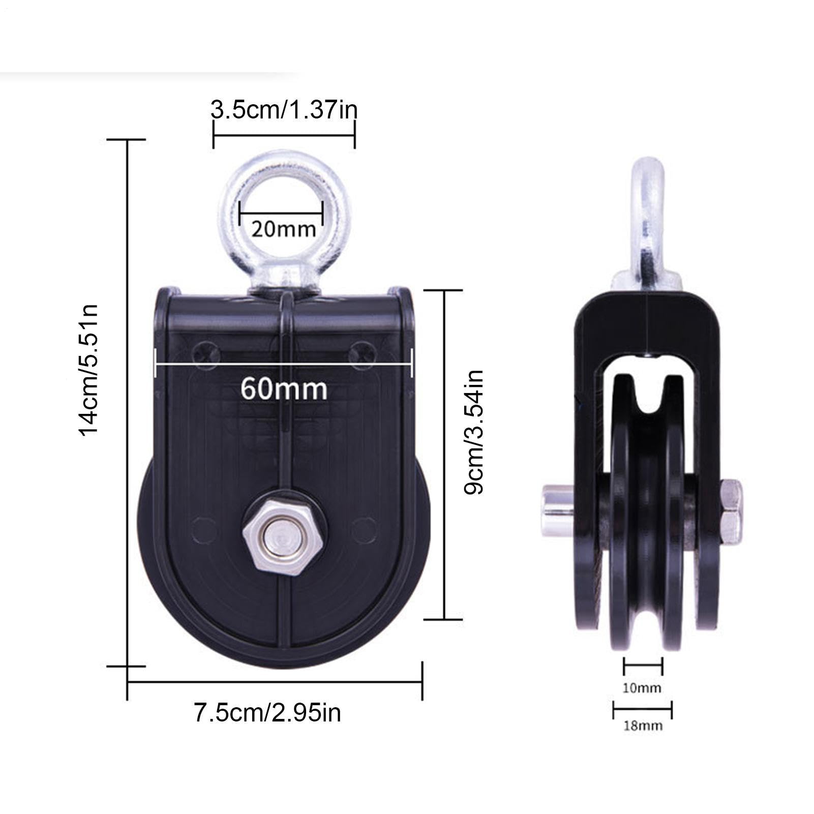 Rolka kablowa, rolka do maszyny, 360° Silent Gym Pulley, kabel obciążeniowy, do fitnessu, siłowni, do akcesoriów dla ptaków
