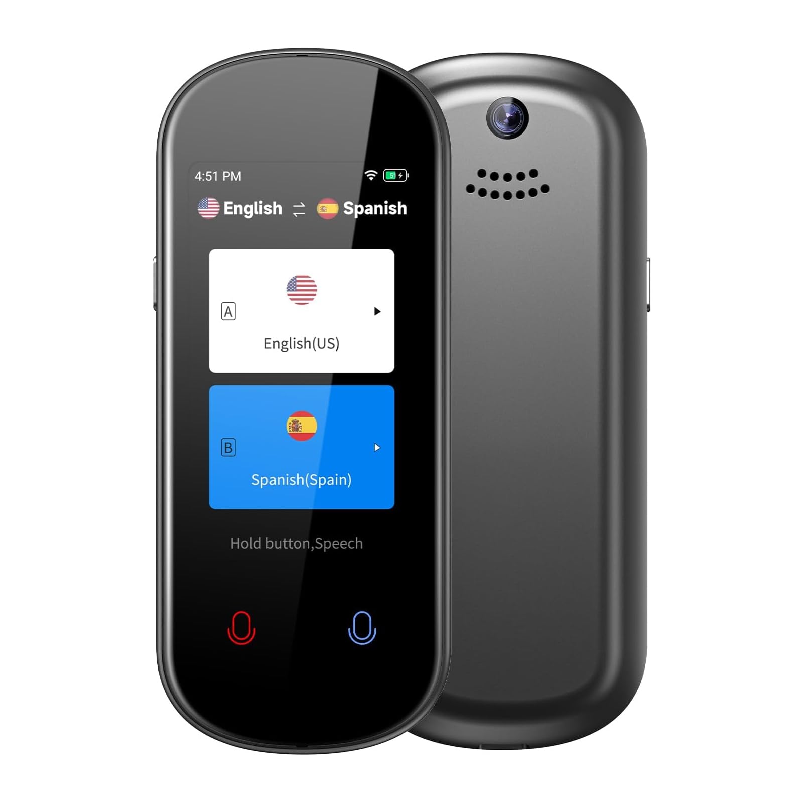 GAZOGJ Language Translator Device, Two Way Real-Time Voice Translatior with 3” HD Touchscreen, Support 137 Translations Languages and 17 Offline Translations Language for L