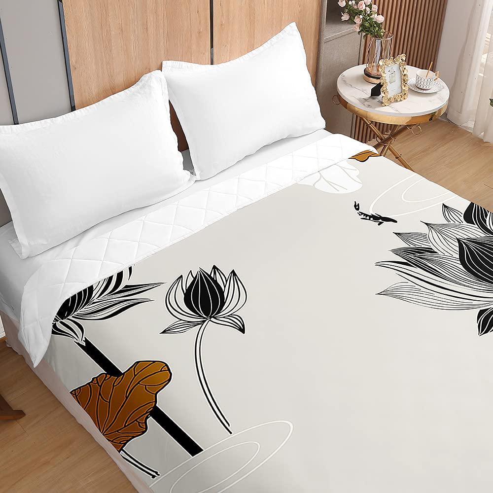 MISSMAO Trapuntino Copriletto Matrimoniale Singolo Reversibile Coperta Primaverile Estivo Copriletto Trapuntato Coperta Letto Leggera Per Camera Da Letto 15 180X200cm - 5