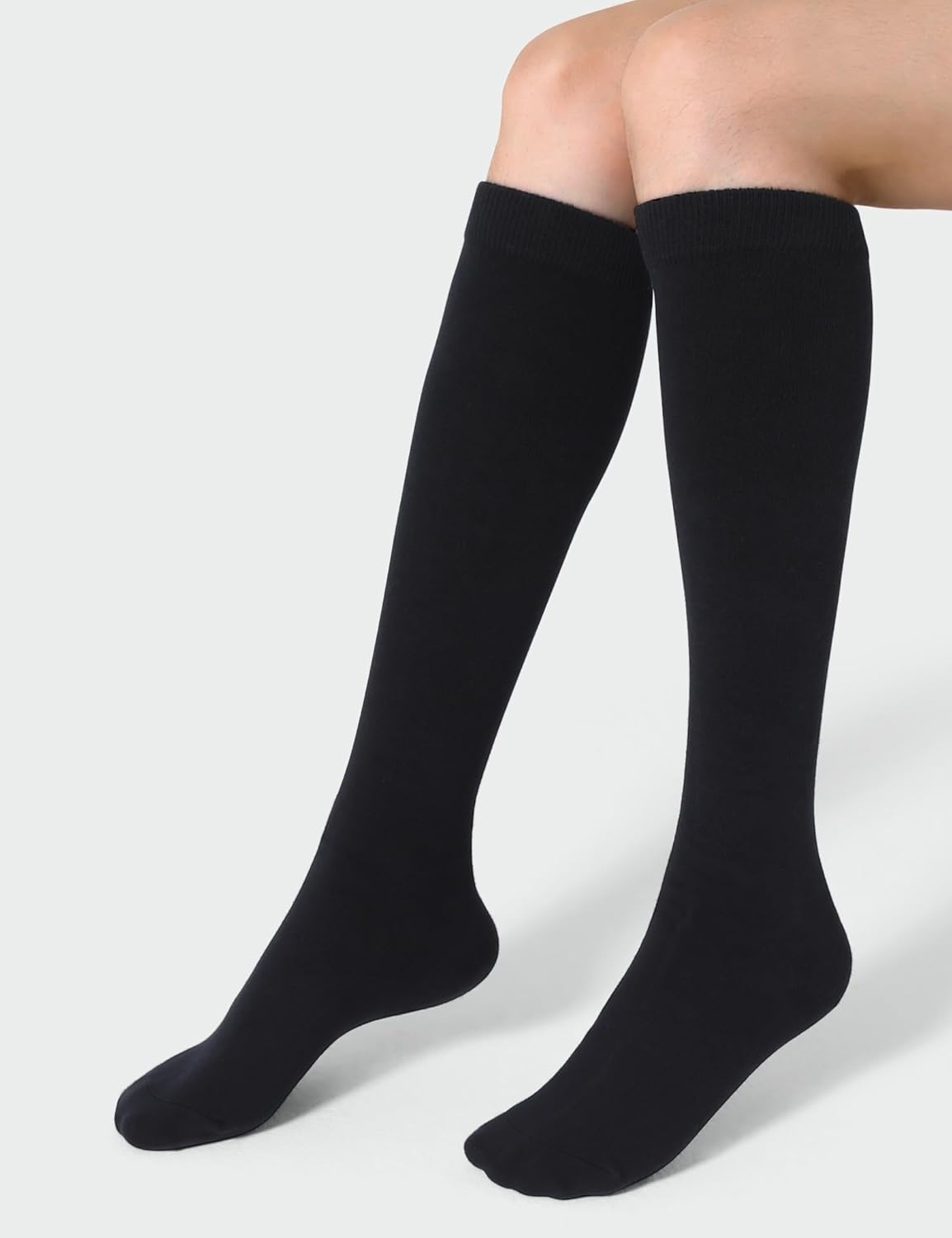 Joulli Women's Knee High Athletic Socks Stripe Tube Outdoor Sport Socks 1-3 Pairs - Image 5