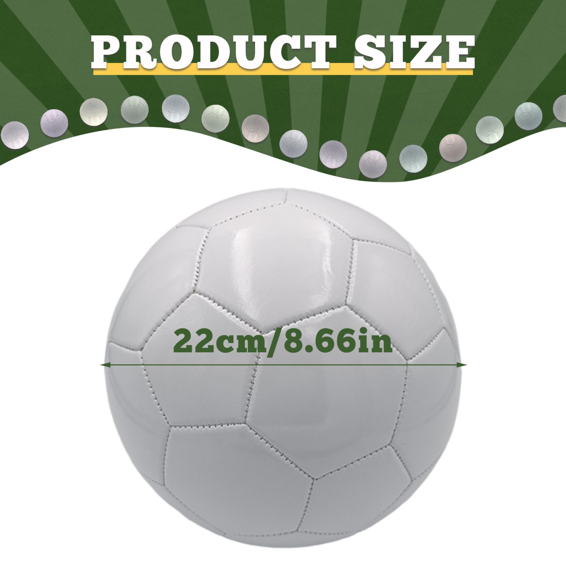 Boule de Football Blanc Plain Ballon de Foot