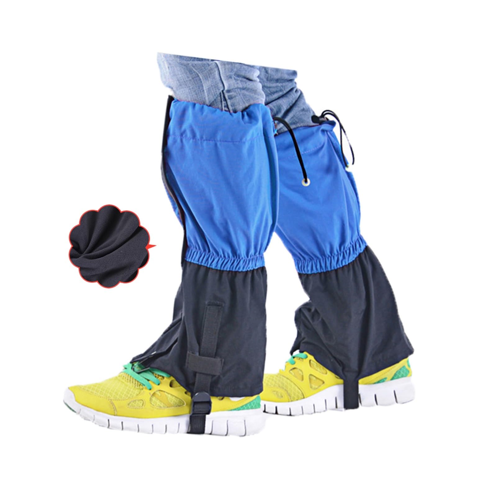 Polainas Gruesas For Piernas, Ligeras Y Ajustables For Botas De Nieve, For Caminar Y Escalar Al Aire Libre.(Blue)