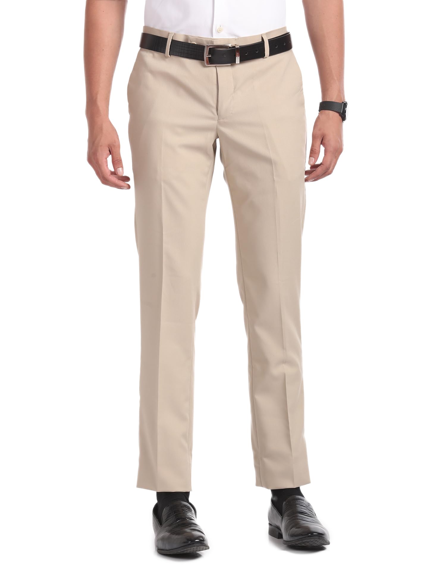 Slim Fit Dobby Formal Trousers-image-28