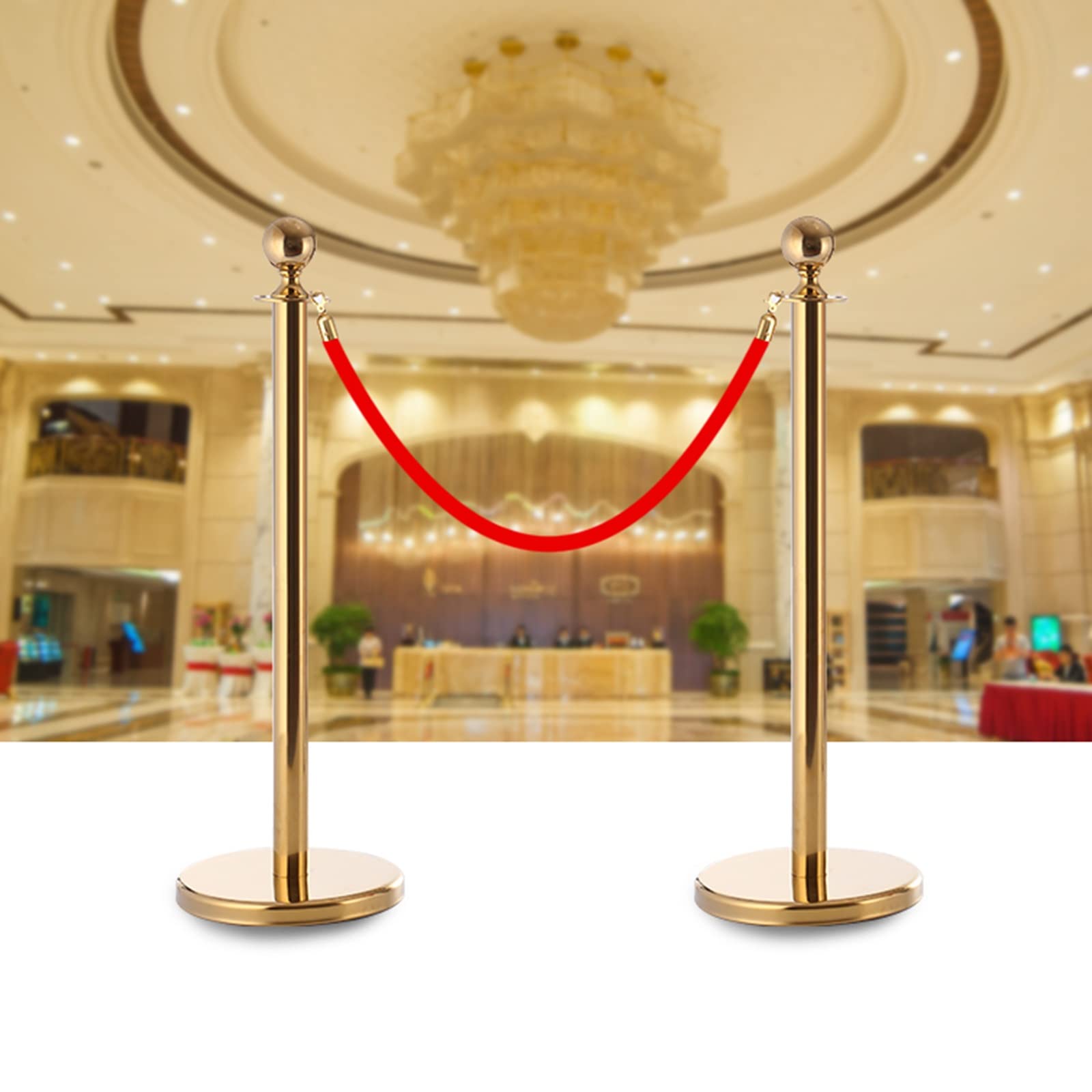 Cuerdas de barrera, Cordón de barreras for colas de carteles VIP Grand Openings for patio de juegos de fiestas en hospitales, soportes for postes, cuerda for colgar con núcleo de espuma suave y extrem
