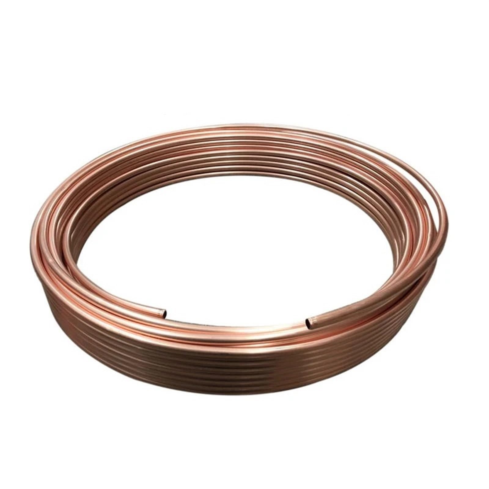 Weitingkkk One Color Soft Coil Copper Tube Pipe, 99.9% Pure Copper Tube Coil Bundle Multisize For Air Conditioning Refrigeration Buildings(5X0.5mm)