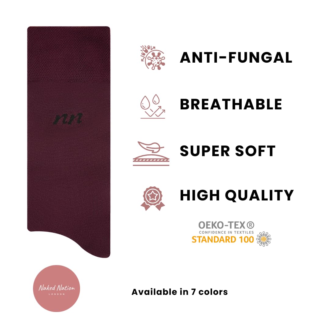 Chaussettes en Bambou, 6 Paires de Luxe Chaussettes, Super Doux et Respirant, Coffret Cadeau avec Chaussettes pour Hommes et Femmes, Taille 37-40 et 41-46