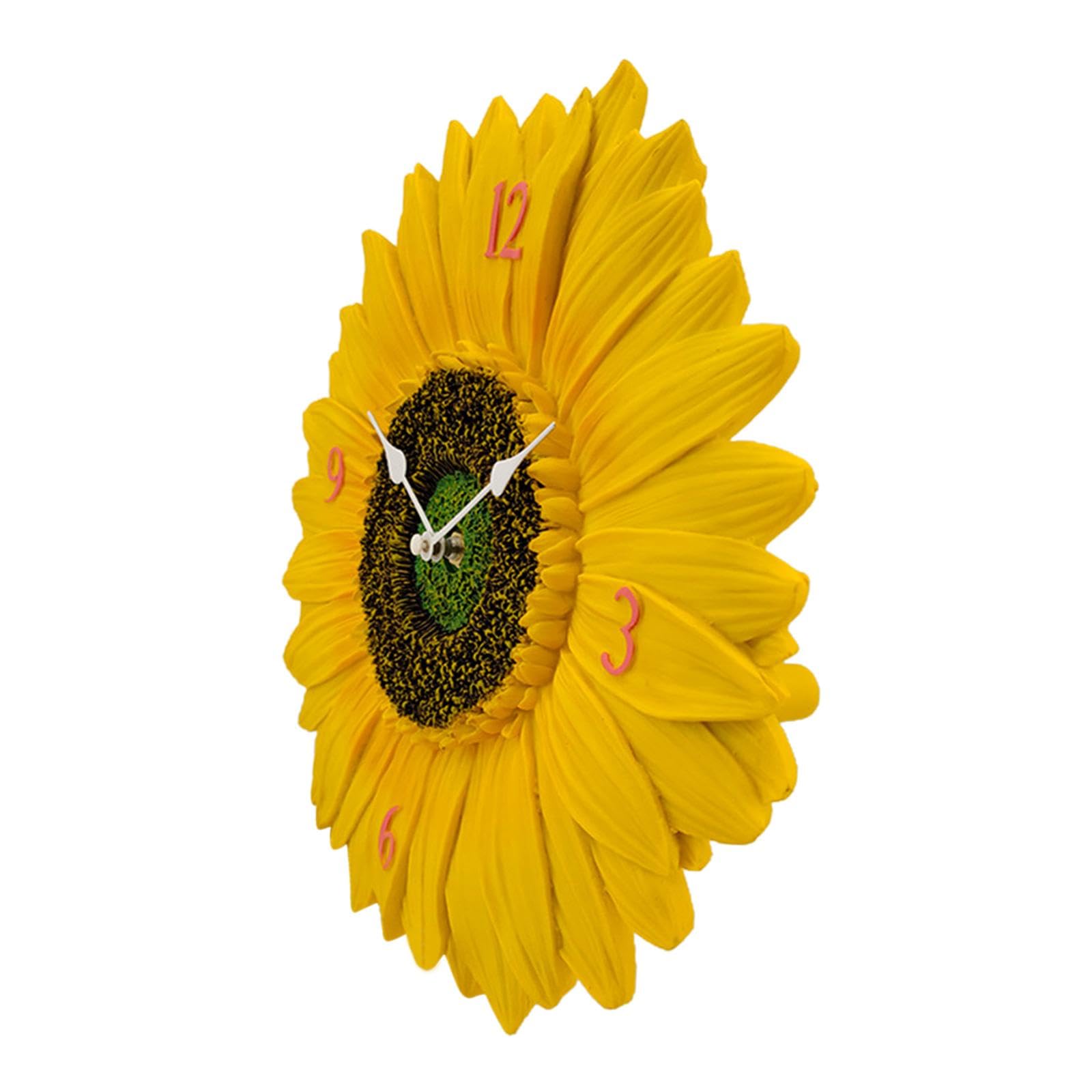 Sharplace Orologio da Parete per Esterni, Orologio da Parete con Girasole, Decorazione Artistica da Parete, Realistico.