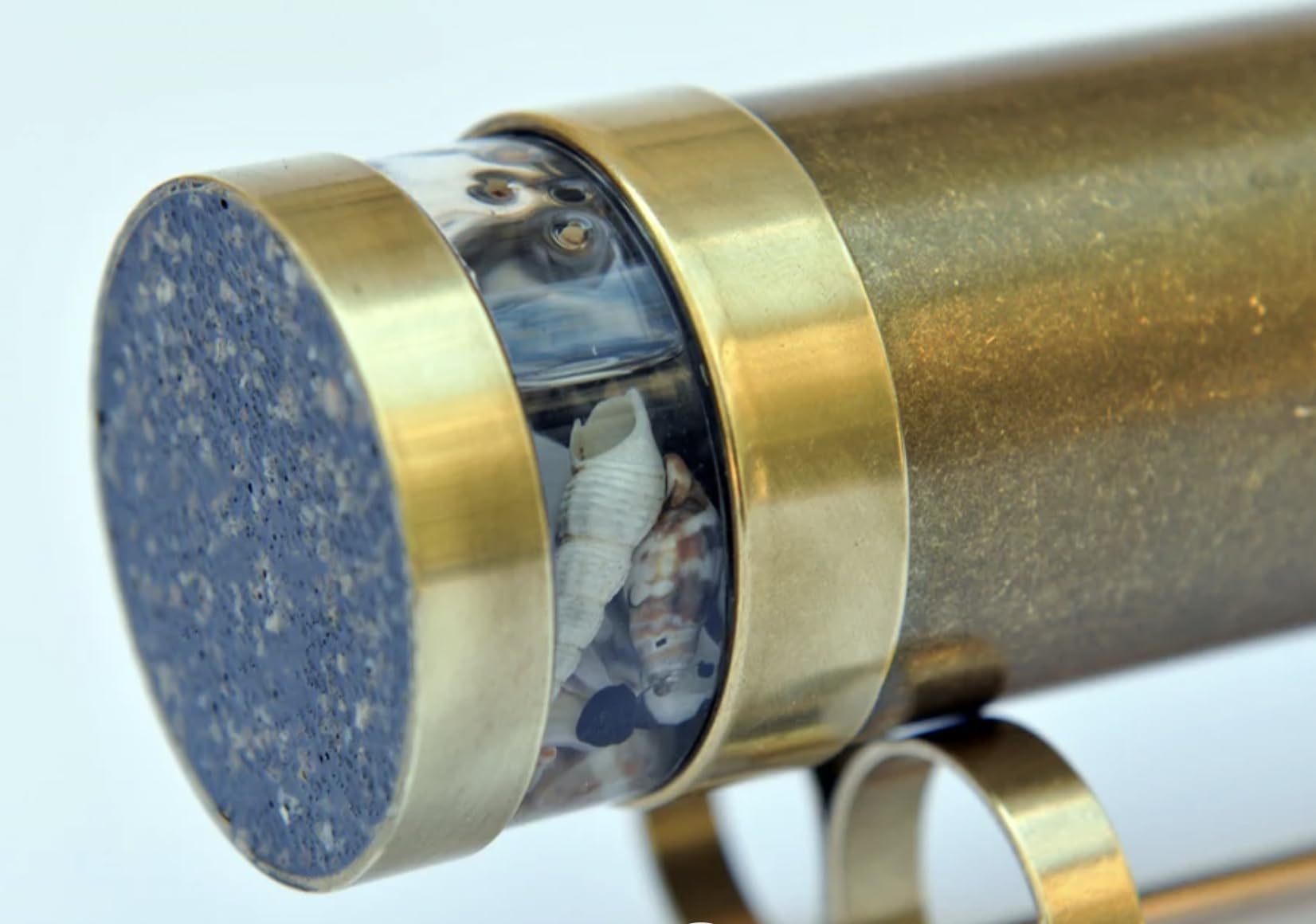Kaléidoscope classique en laiton Seashells – Portée de qualité supérieure faite à la main en Israël par Roy Cohen, adulte à collectionner de 14 ans et plus