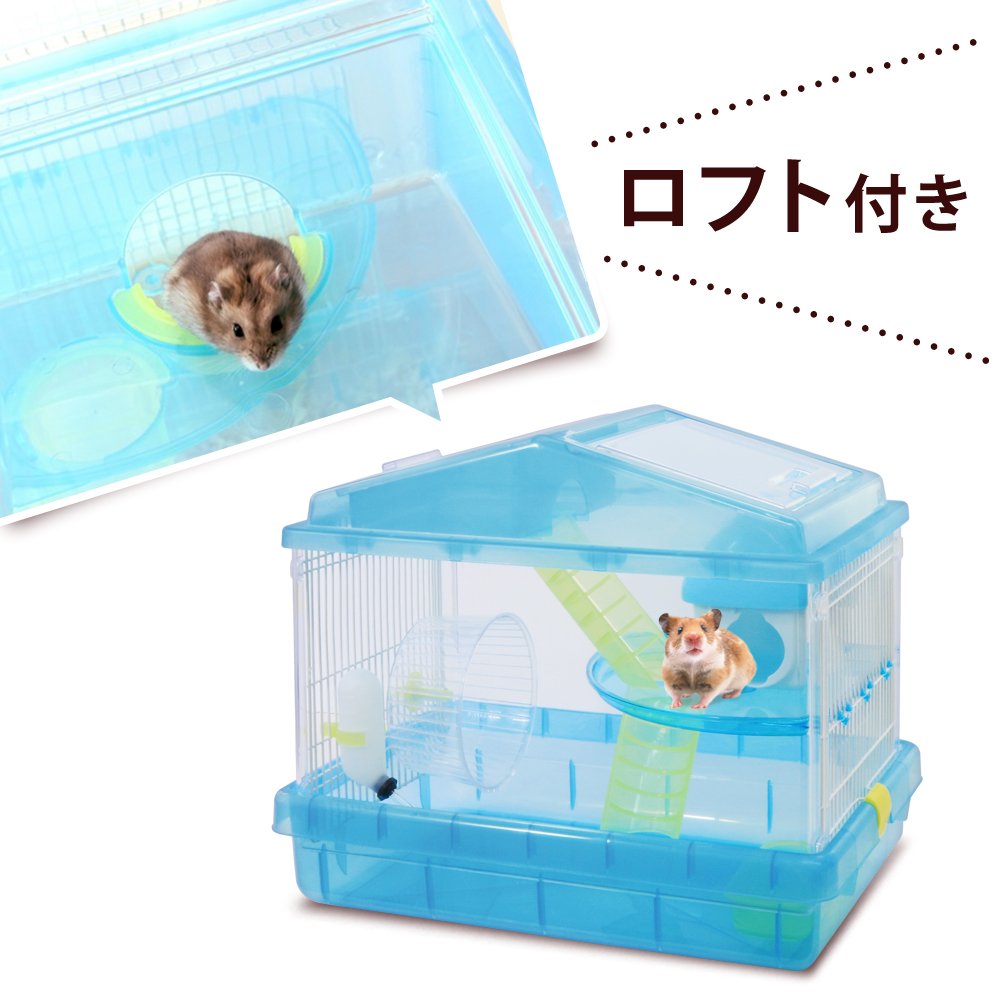 Amazon | アイリスオーヤマ(IRIS OHYAMA) ハムスターケージ 2階 クリア