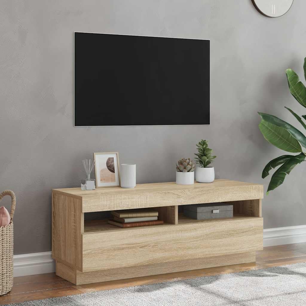 Stand TV con luci LED Sonoma Oak - Dettaglio