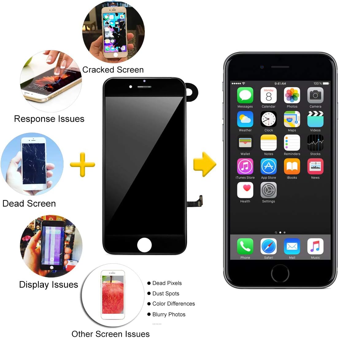 70% оƒƒ Dіѕсоunt Compatible with iPhone 7 Screen Replacement Black 4.7inch,HKHUIBANG LCD Display 3D Touch Screen Digitizer Full Frame Assembly with OEM Front Camera Proximity Sensor Earpiece Speaker Repair Tool Suреr Chеар 🛒 Compatible with iPhone 7 Screen Replacement Black 4.7inch,HKHUIBANG LCD Display 3D Touch Screen Digitizer Full Frame Assembly with OEM Front Camera Proximity Sensor Earpiece Speaker Repair Tool