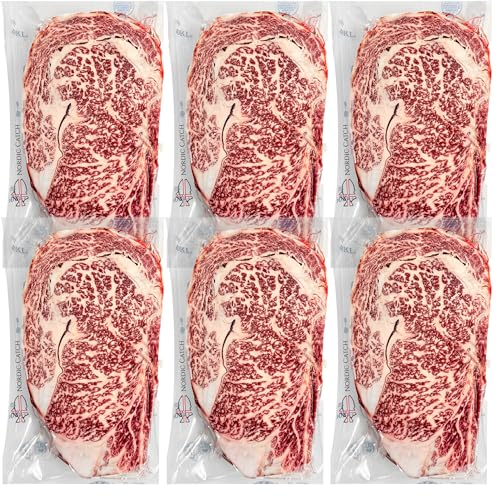 Nordic Catch Grade A5 Japanese Wagyu Steak Without Bone, Always Fresh Thick Cut, Skin-Packed 100% Authentic A5 Wagyu Steak from Kagoshima Reserve - Great Gift