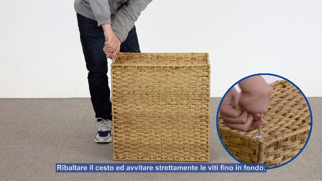 Cesto Portabiancheria | Cesta Biancheria Coperchio Bianco 46x33x60 Cm Polyrattan Cfw837118 94089734