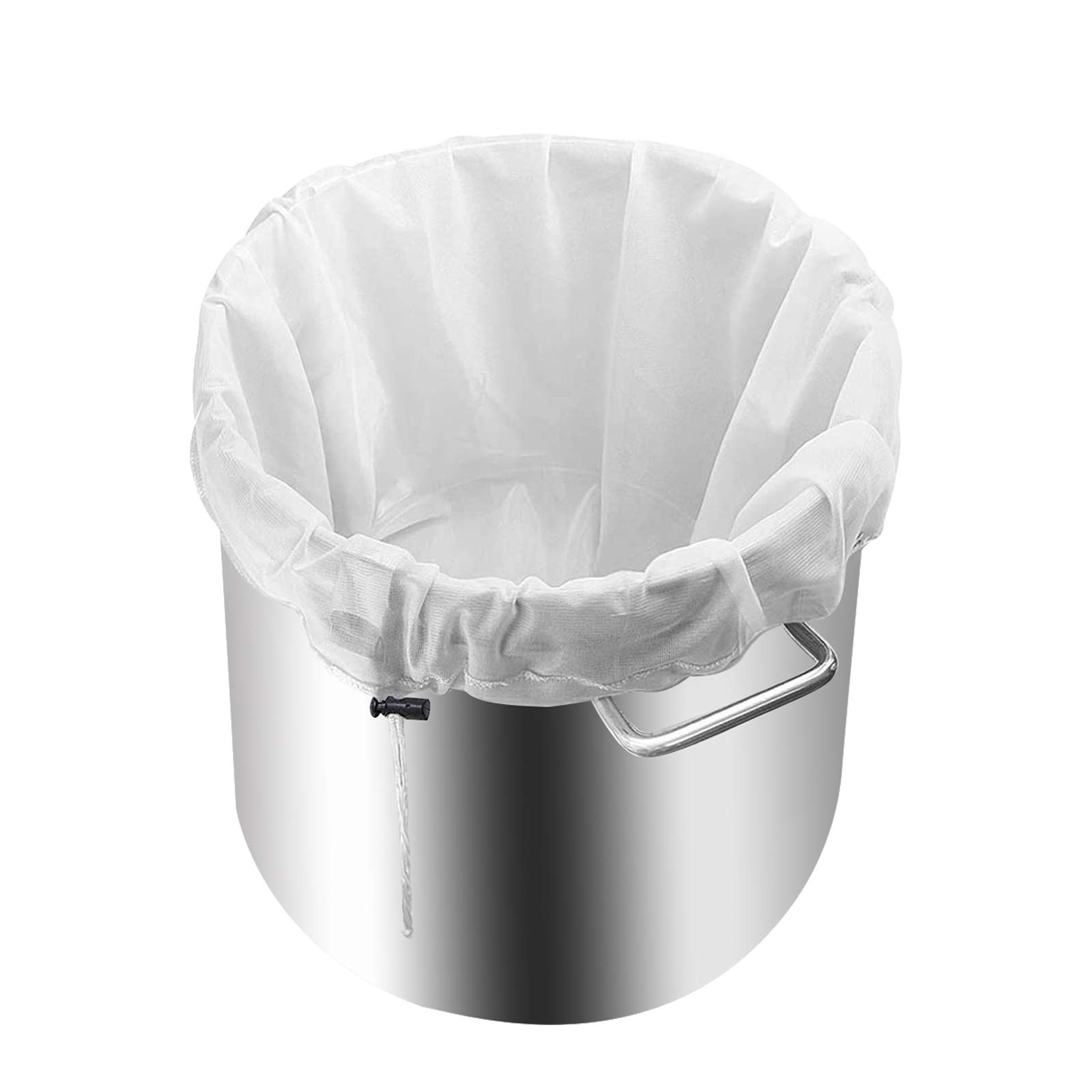 Brew Bags, Value 2 Pack Extra Large 26"×22" Reusable Drawstring Straining Brew in a Mesh Bag 250 Micron for Home Brewing/Fruit Cider/Apple Grape Wine Press/Nut Milk Equipped with spring type pull rope