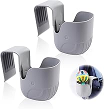 Drinks Holder Child Seat, Pack of 2 Wheelchair Cup Holder, Car Seat Bottle Holder for Car Seat Cups, Universal Cup Holder for Wheelchairs, Compatible with Most Car Seat Models, Grey