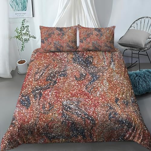 Juego de ropa de cama de microfibra 3 piezas con funda nórdica moderna 2