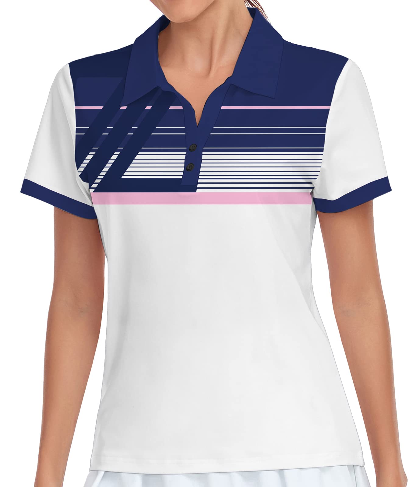 V VALANCH Polo Shirts for Women Golf T Shirts Short Sleeve Summer Tops ...