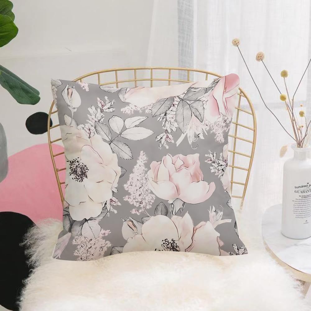 HYMSXW Cushion Cover,Throw Pillow Case Home Decorative for Living Room Bedroom Sofa Chair 20X20 Inch,Hand Painted Watercolor Floral Wallpaper Background. Repeating Fall Floral Desi,Pillowcase 50X50cm