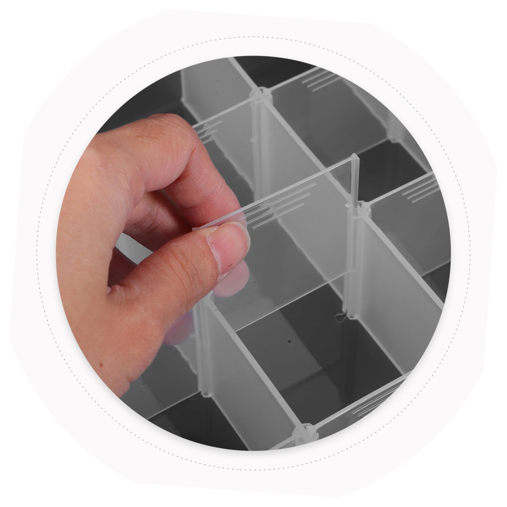 SHINEOFI 2stücke Kunststoffbox mit Abnehmbaren Fächern Transparenter Aufbewahrungsbehälter für Kleinteile Organizer-Box mit Fächern für Bastelarbeiten Platzsparende Mehrzweck-kunststoffbox