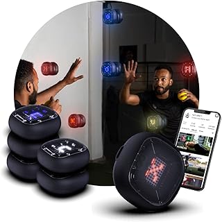 A-Champs ROXPRO X Flash Reflex Reaction and Cognitive Training Kit - LED Light Pods with Smart App-Connect for Sport, Fitness, Speed and Agility - for Coaches, Gyms and Individual Athlete Workouts