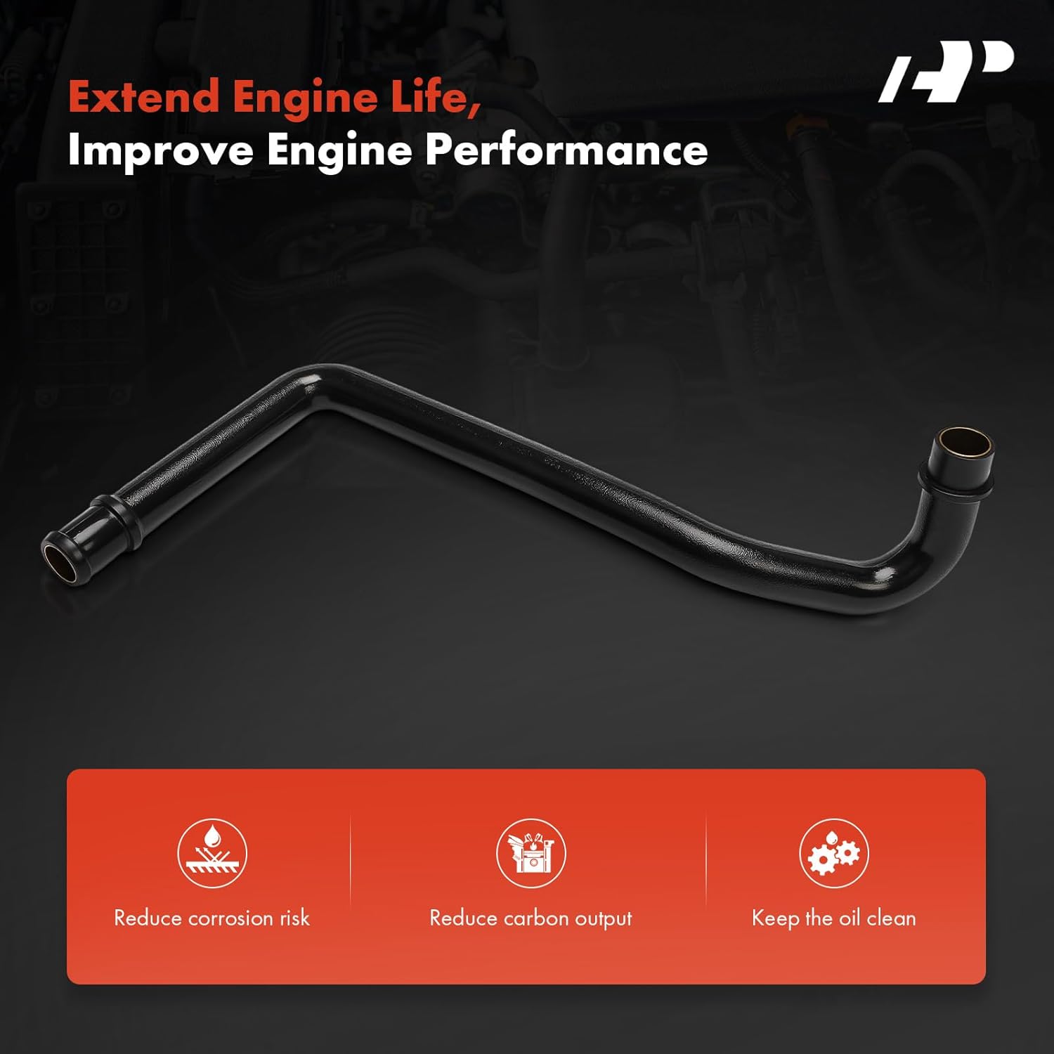 A-Premium Engine Crankcase Breather Hose Compatible with Volkswagen Jetta 1995-1999, Passat 1995-1996, Golf 1995-1998, Cabrio 1995-2002