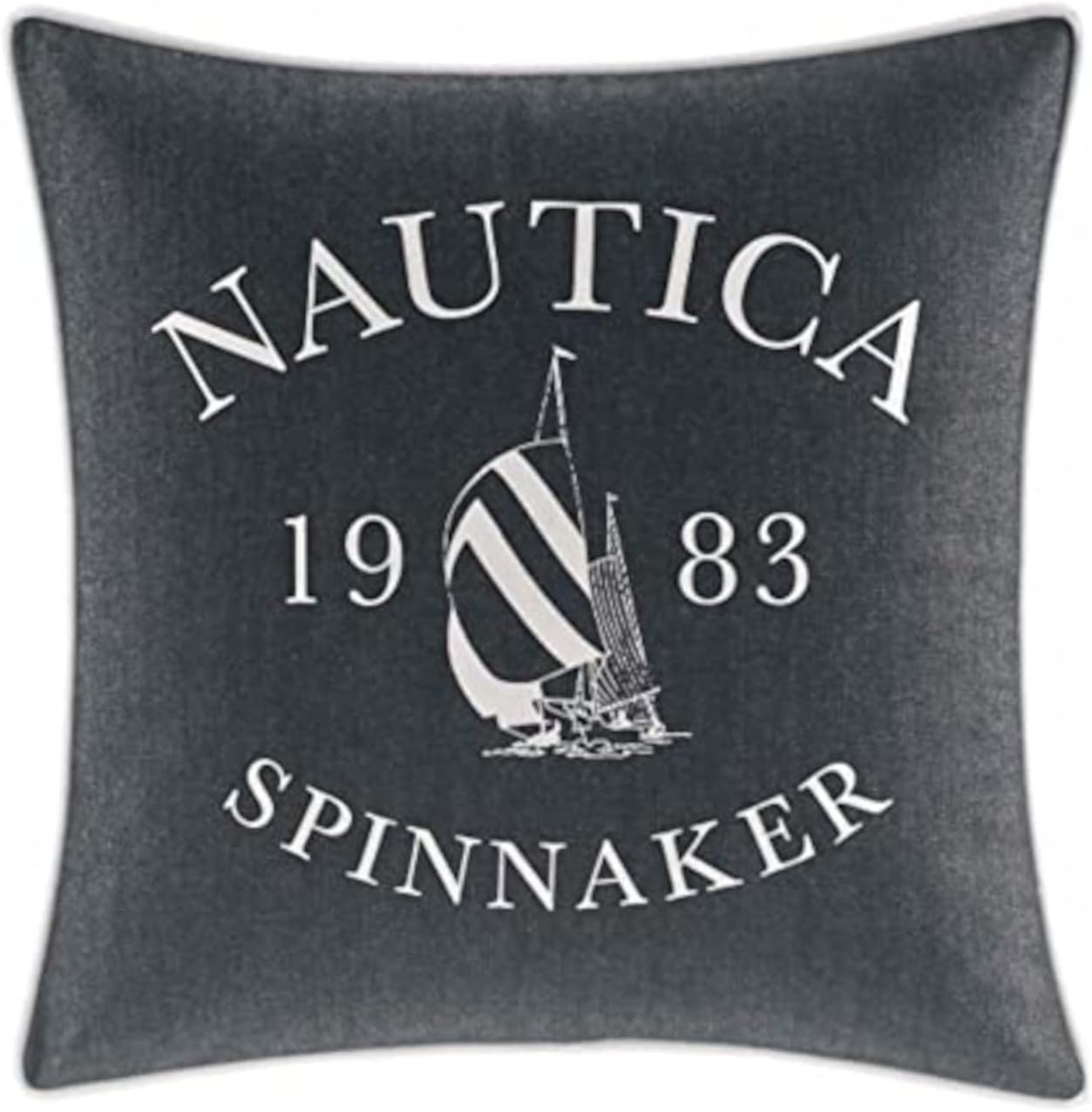 Nautica | Rendon Collection Set-100% Cotton Cozy & Soft, Durable & Breathable Striped Comforter with Matching Shams, Queen, Charcoal/Navy/White : Home & Kitchen