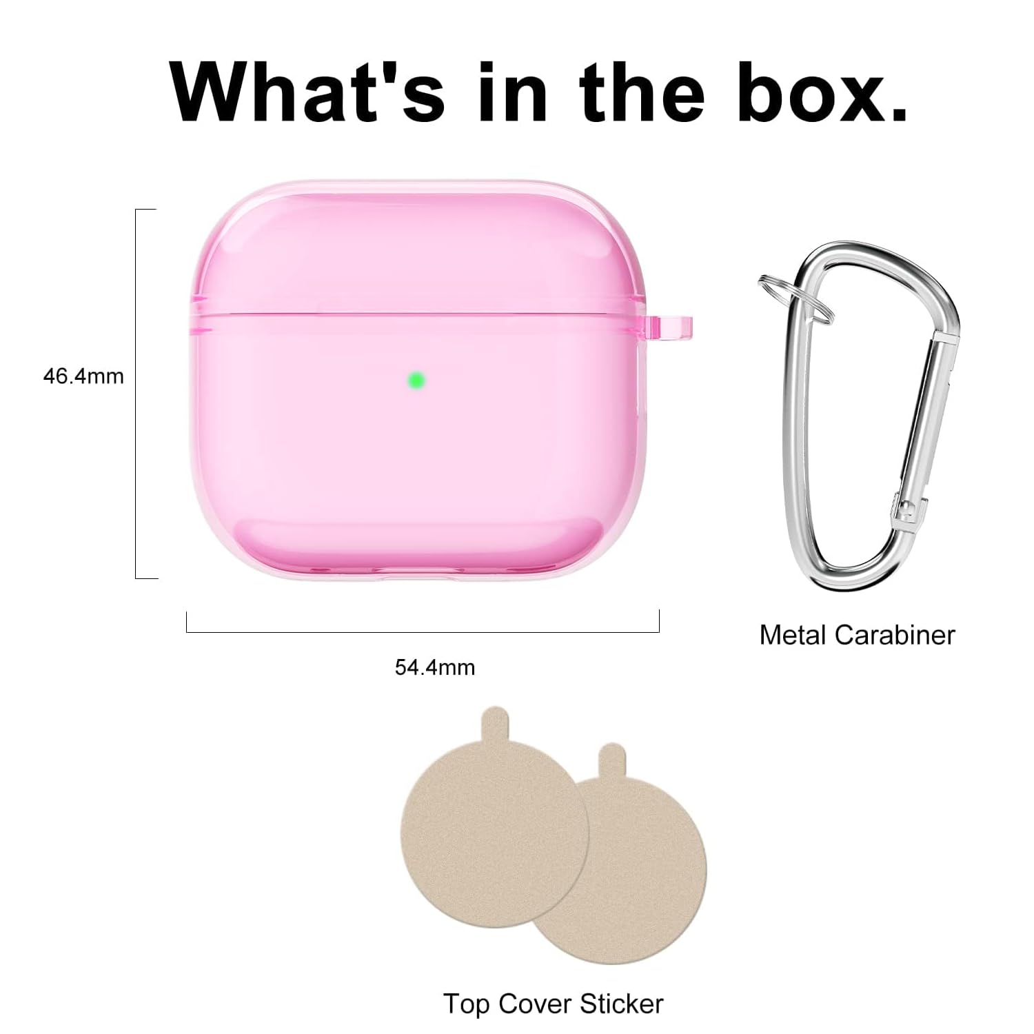 Svanove for Airpods 4 Case Clear Hard Plastic, Transparent Simple Cute Airpods 4th Generation Case with Keychain, Girly Y2k Aesthetic Trendy Airpods Cover Accessories for Women Girl, Pink — view 6