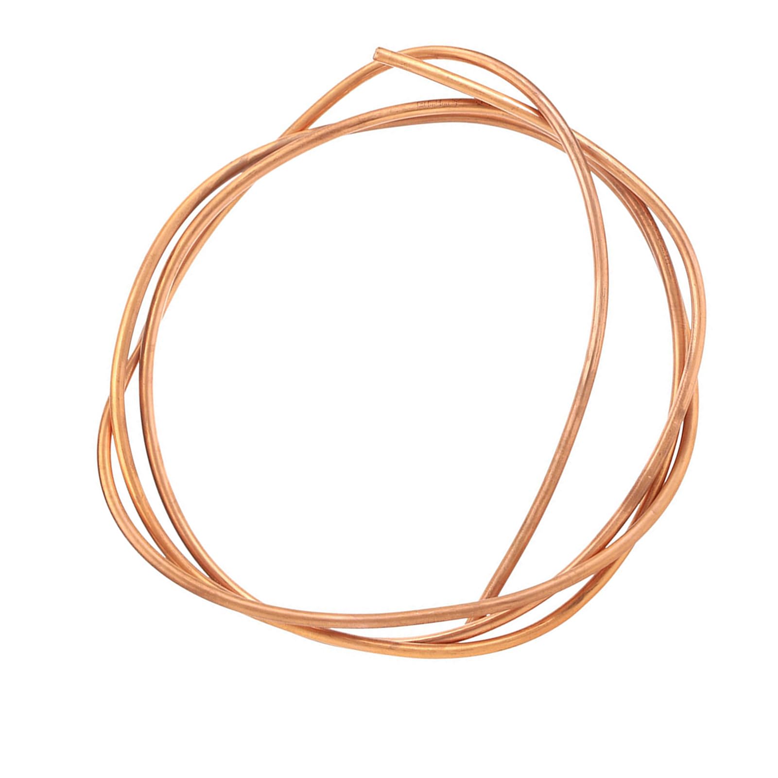 Copper Tube, 2m Long Copper Flexible Coil 6mm OD 5mm ID As Refrigeration Tube Coil for Refrigerator Freezer Air Conditioner