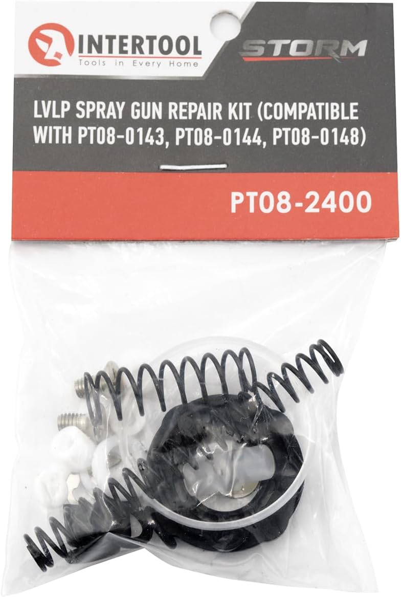 INTERTOOLLVLP Spray Gun Repair and Spare Parts Kit Storm (Compatible with PT08-0143, PT08-0144, PT08-0148) PT08-2400