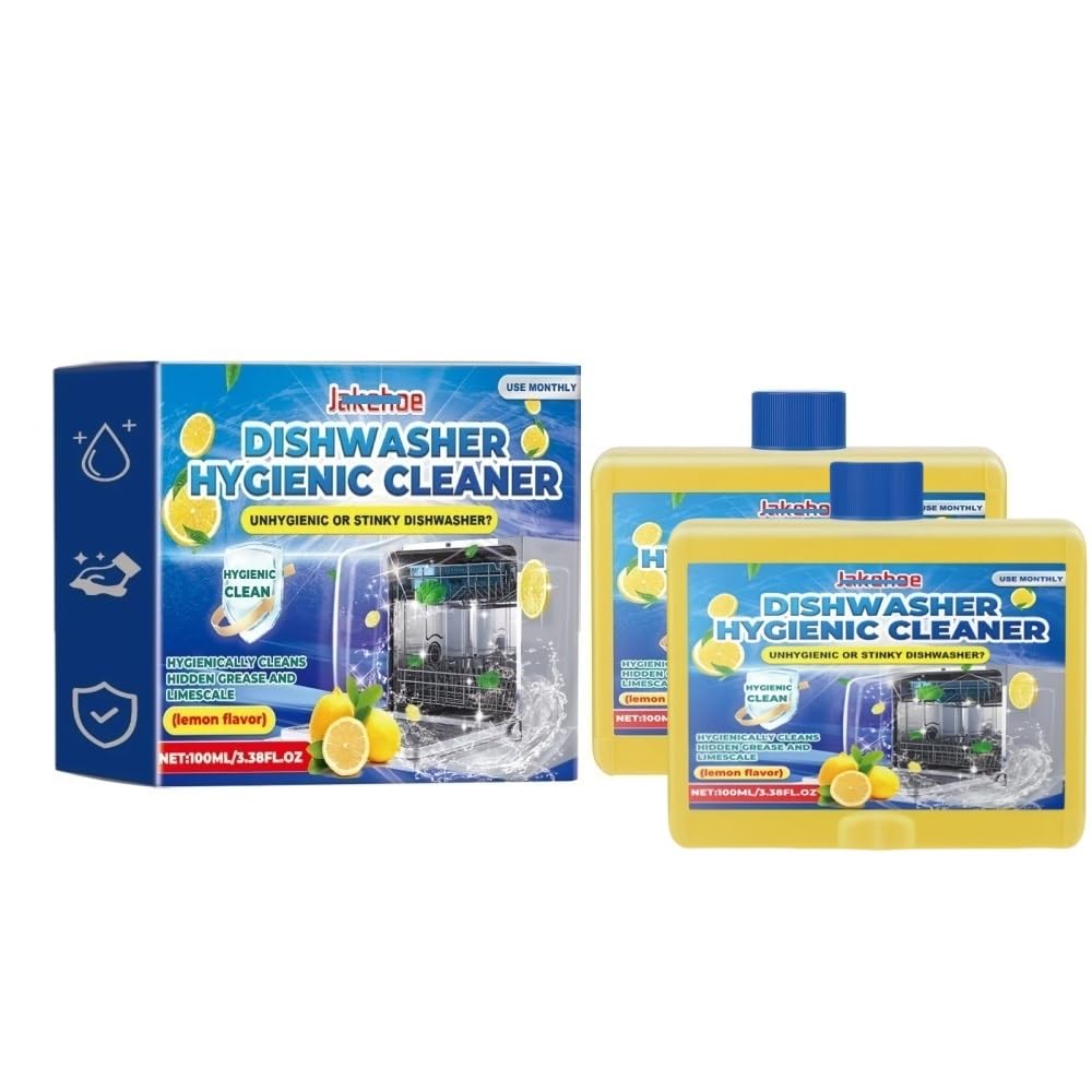 1 pz—3 pz Detergente e disincrostante for lavastoviglie da 100 ml - Profumo di limone, rimuove calcare e grasso, sicuro for i piatti, formula ecologica, compatibile con Jakehoe(3pcs)