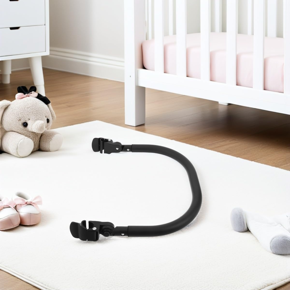 Beaupretty Barra Protectora para Cochecito de Niña Barra de Seguridad para Manillar con Diseño Resistente y Fácil Instalación para Cochecitos Individuales