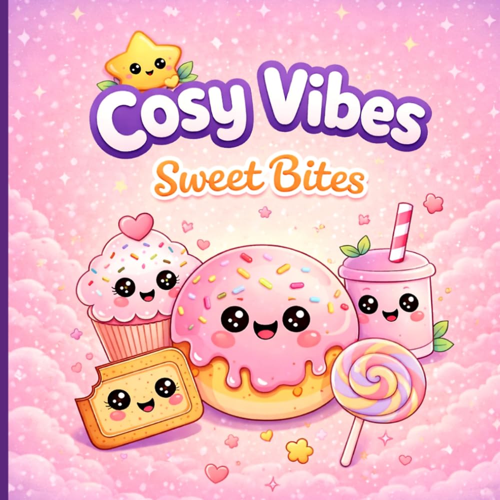 Kawaii Dessert Coloring Book for Kids Ages 4–8 | Cute Cakes, Donuts & Sweet Treats: A Fun and Easy Coloring Book with Adorable Kawaii Designs for Creative Kids