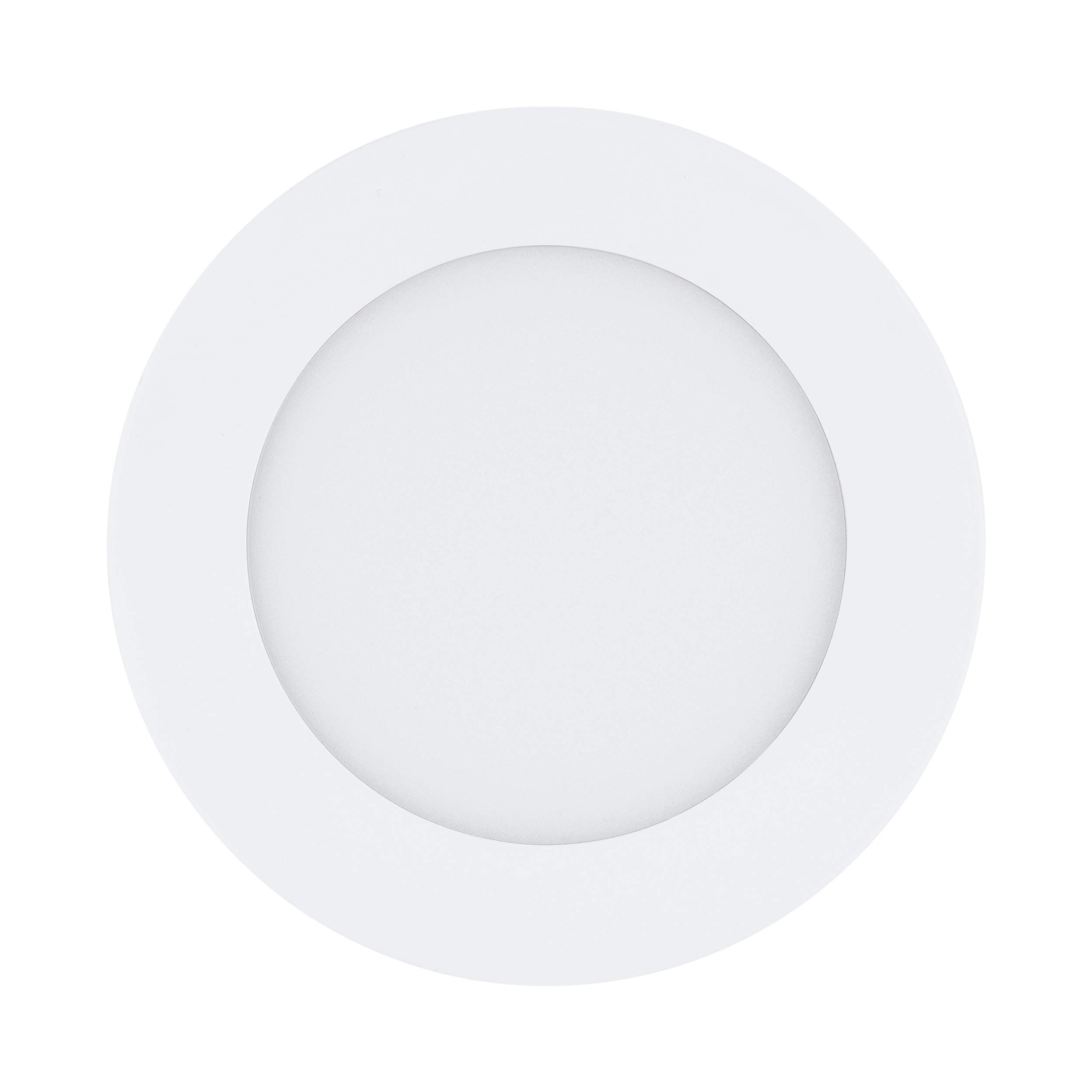 EGLO LED 3er Set Einbaustrahler Fueva 1, Ø 12 cm, Spots Set aus Metallguss und Kunststoff, 3 Einbauleuchten in Weiß, Einbauspot flach, warmweiß
