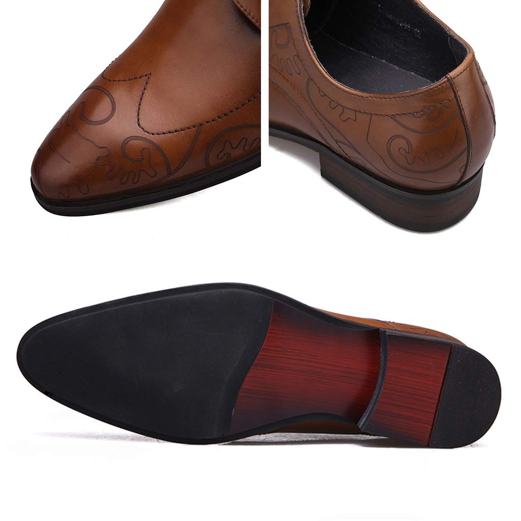 brown dress shoes 6.5 “Travis” Whole Cut, Dark Brown Dress Shoes, Goodyear welted, US size 5 1/2  ~ 10 main image 1