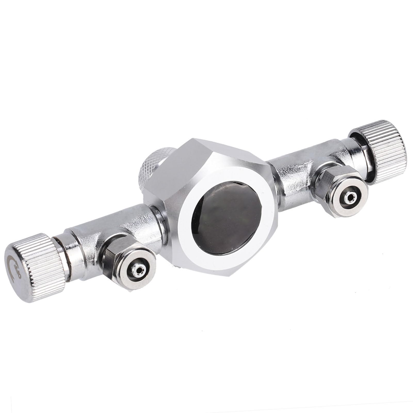 Válvula divisora de CO2 para acuario | Distribuidor y regulador de 2/3/4/5/6 vías | Aleación de aluminio y acero inoxidable | Control preciso de válvulas de aguja/Accesorios para peceras (2 pasos)