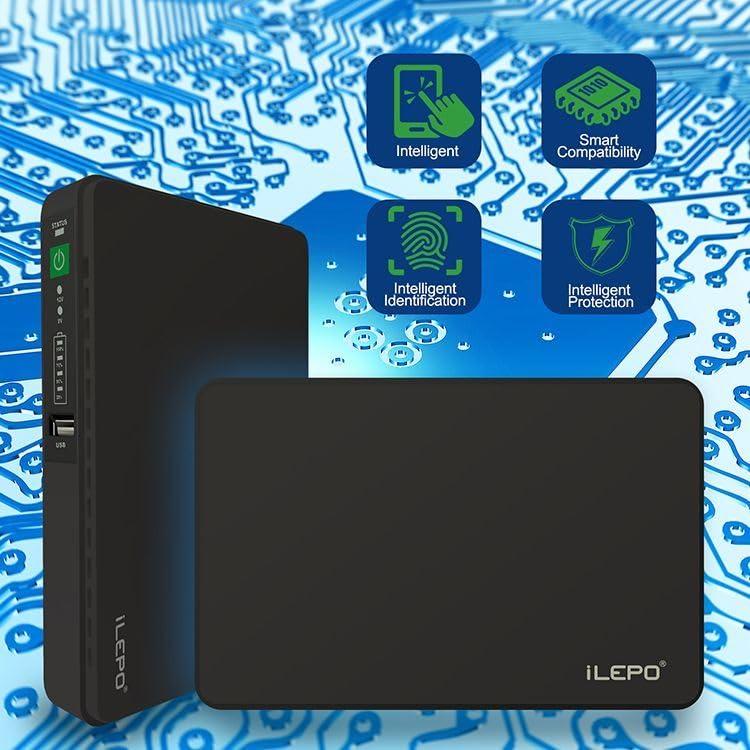 Batería Externa portátil de 8800 mAh y Mini PoE 432P SAI Sistema de alimentación ininterrumpida Inteligente 432P Blanco