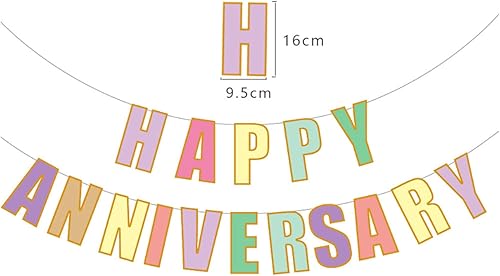 Miniatura 2 de Cartel de feliz aniversario, suministros divertidos de fiesta de aniversario de boda, suministros de fiesta